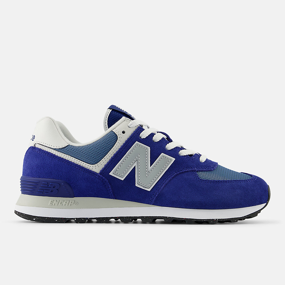 New Balance 574 Shoes Inkwell with Heron Blue and Grey Matter